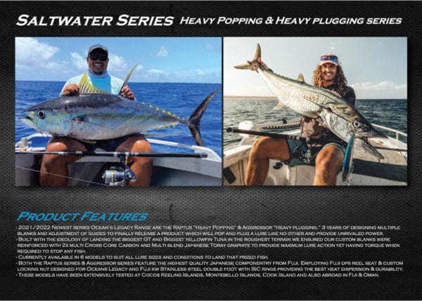 Raptus Offshore Popping Rod - 7'11" | Lure Max 180g | PE 8 - Image 2